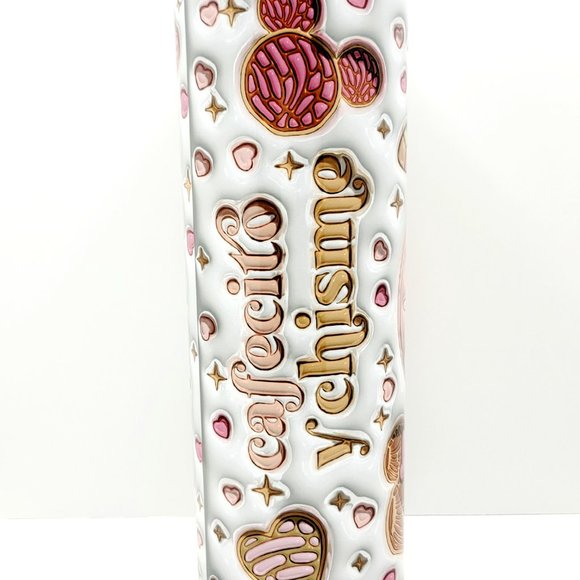 20oz Insulated Tumbler, Cafecito y Chisme, Spanish, Cute - Picture 6 of 8